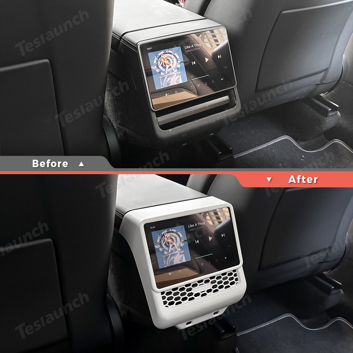 Rear Center Console Vent & Kick Panel Cover for Tesla Model Y Juniper 2025+
