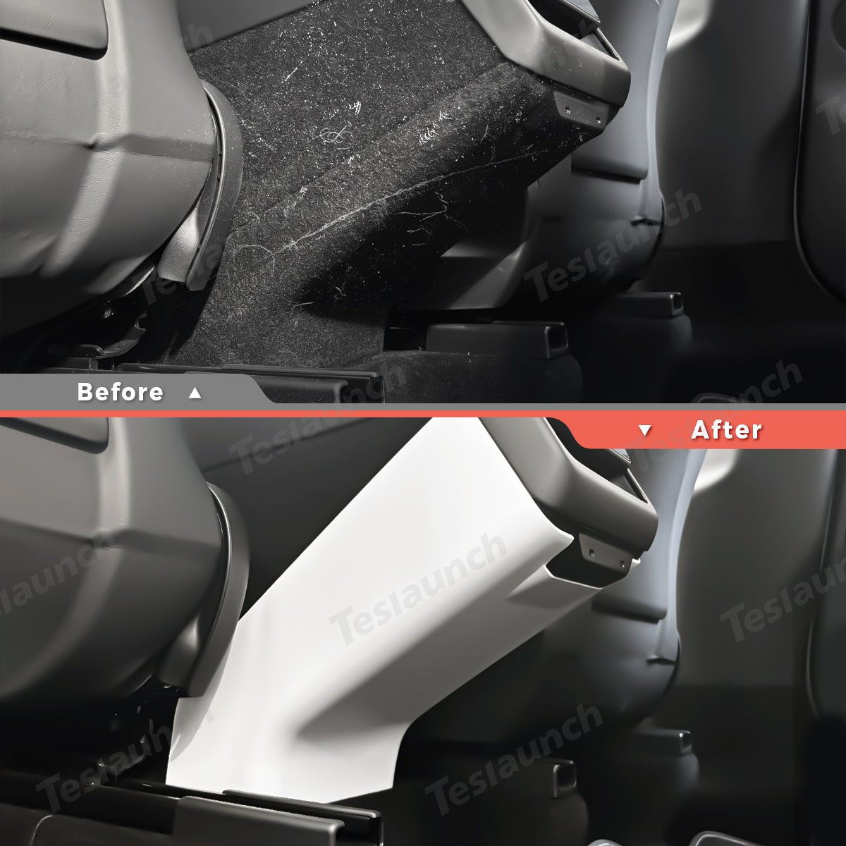 Rear Center Console Vent & Kick Panel Cover for Tesla Model Y Juniper 2025+