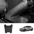 Rear Console Air Vent Guard – Napa Leather Kick Protection for Tesla Model Y Juniper 2025+