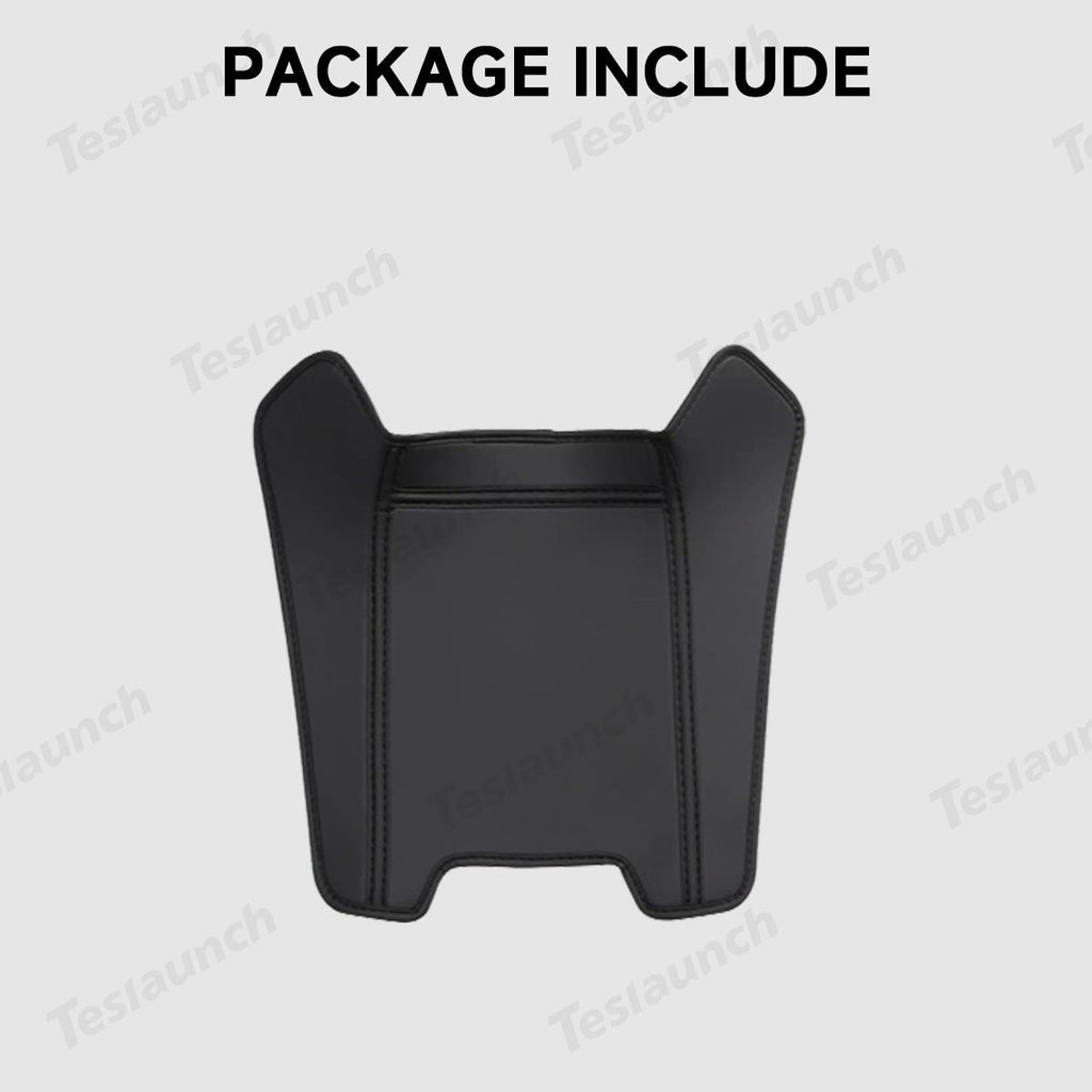 Rear Console Air Vent Guard – Napa Leather Kick Protection for Tesla Model Y Juniper 2025+