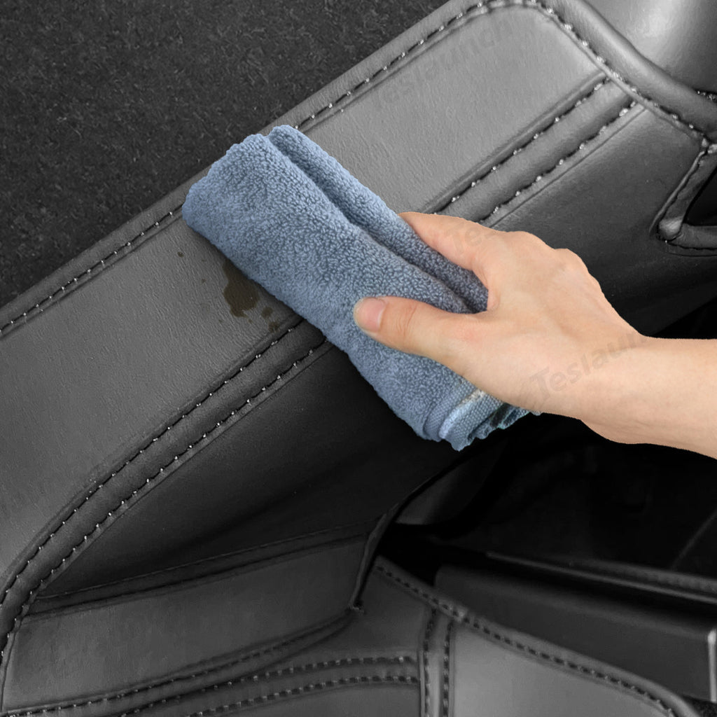 Rear Console Air Vent Guard – Napa Leather Kick Protection for Tesla Model Y Juniper 2025+