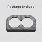 Rear Seat Cup Holder Frame Trim Cover (Carbon Fiber Pattern ABS) for Cybertruck