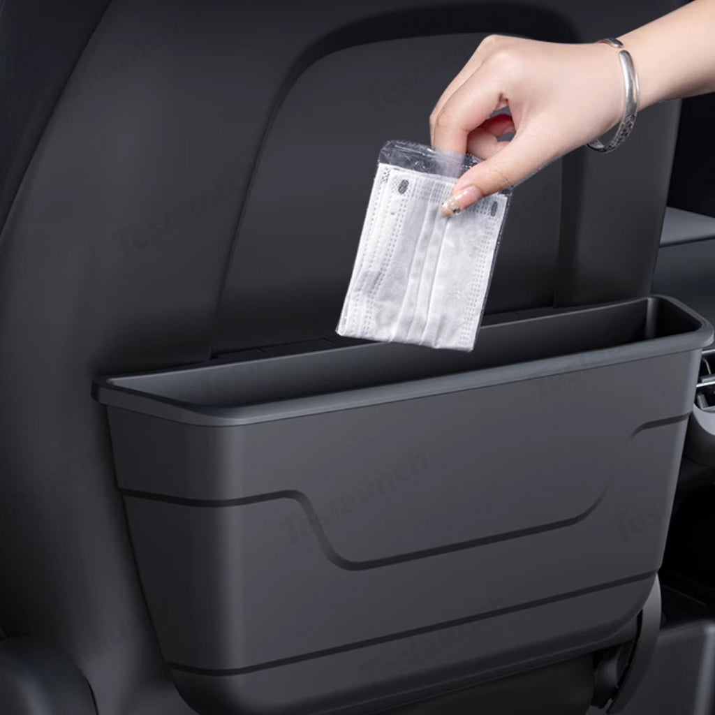 Rear Seat TPE Storage Box For Tesla Model Y Juniper 2025+/ Model 3 Highland 2024+