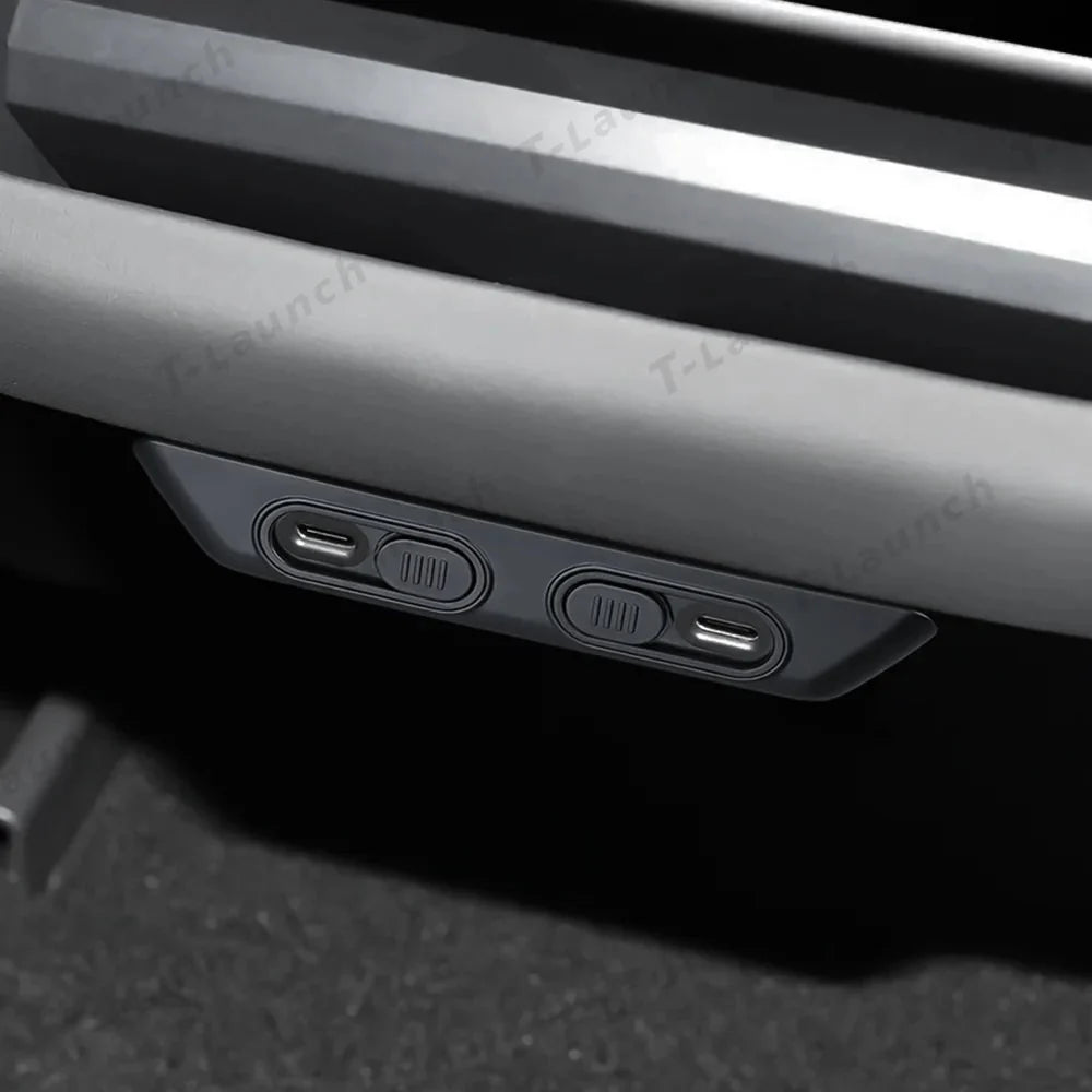 Rear Seat USB Port Protective Cover for Tesla Model Y Juniper 2025+ / Model 3 Highland 2024+