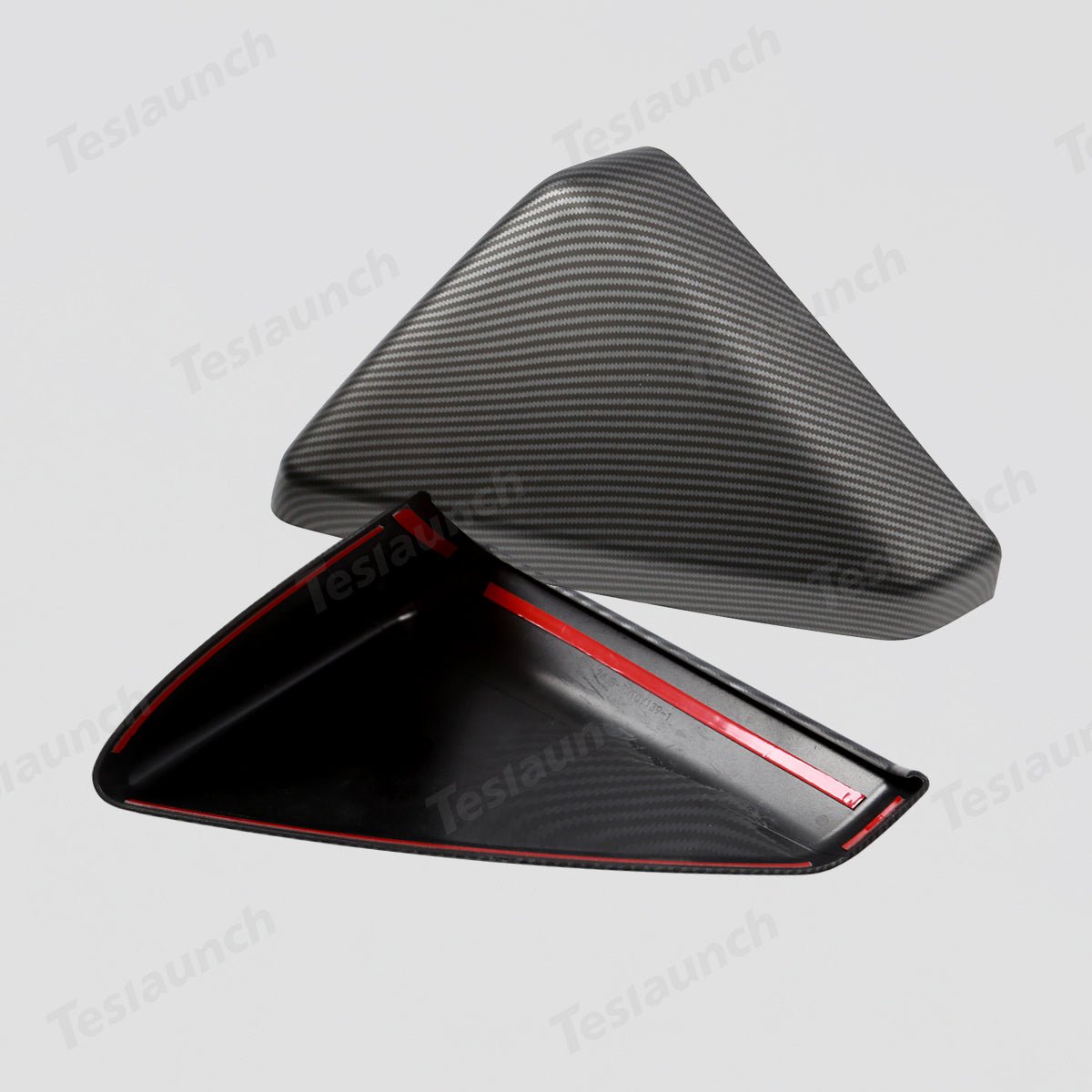 Rear View Mirror Covers (Carbon Fiber Pattern ABS) (1 Pair) for Tesla Cybertruck
