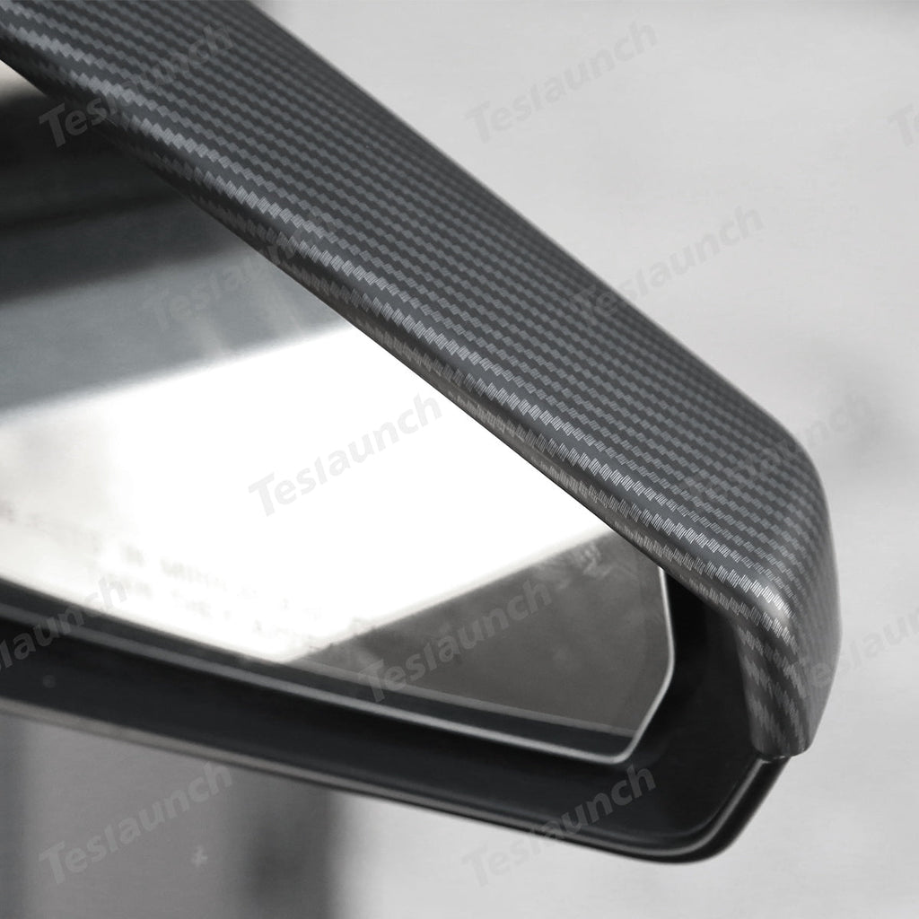 Rear View Mirror Covers (Carbon Fiber Pattern ABS) (1 Pair) for Tesla Cybertruck