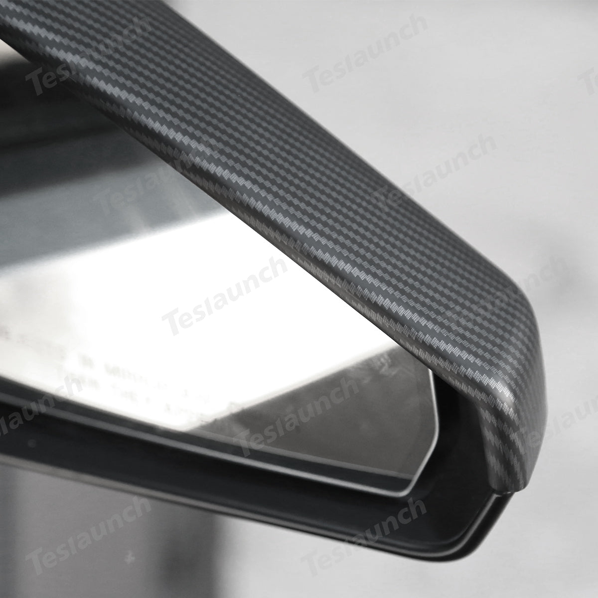 Rear View Mirror Covers (Carbon Fiber Pattern ABS) (1 Pair) for Tesla Cybertruck