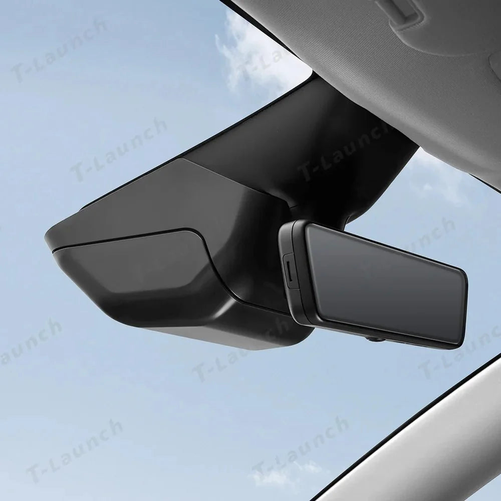 Rearview Mirror Hidden Sunglasses Holder & Storage Box for Tesla Model Y Juniper 2025+