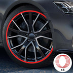 Red Aluminum Alloy Wheel Rim Protector- Fits All Cars