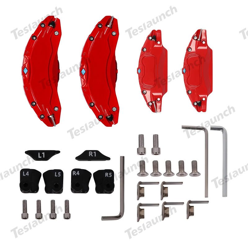 Red Brake Caliper Covers (4Pcs) for 2017-2023 Tesla Model 3/Y