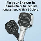 High-Pressure Filtered Shower Head with Turbo Boost and 3 Spray Modes