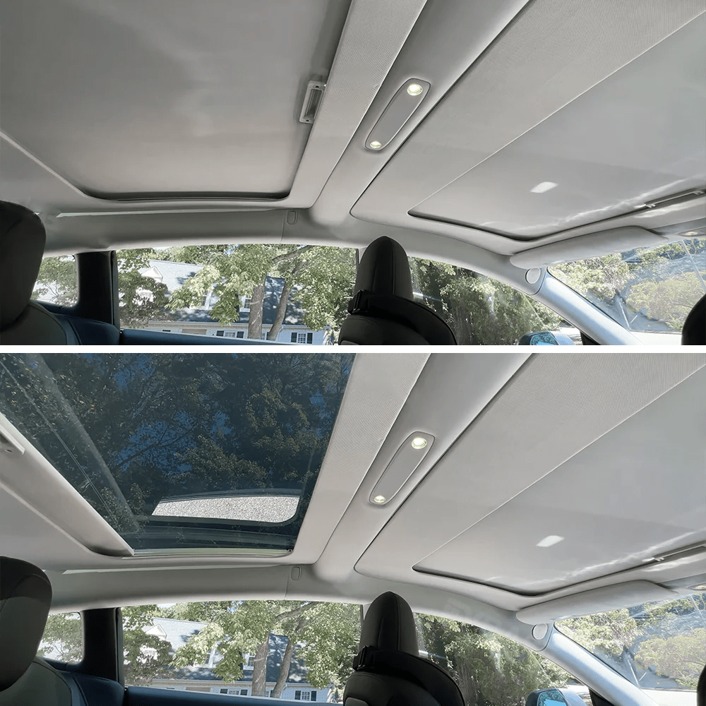Retractable Roof Sunshade for Tesla Model 3/Y - Roll Fabric Style