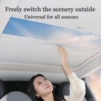 Retractable Roof Sunshade for Tesla Model 3/Y - Roll Fabric Style