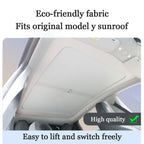 Retractable Roof Sunshade for Tesla Model 3/Y - Roll Fabric Style