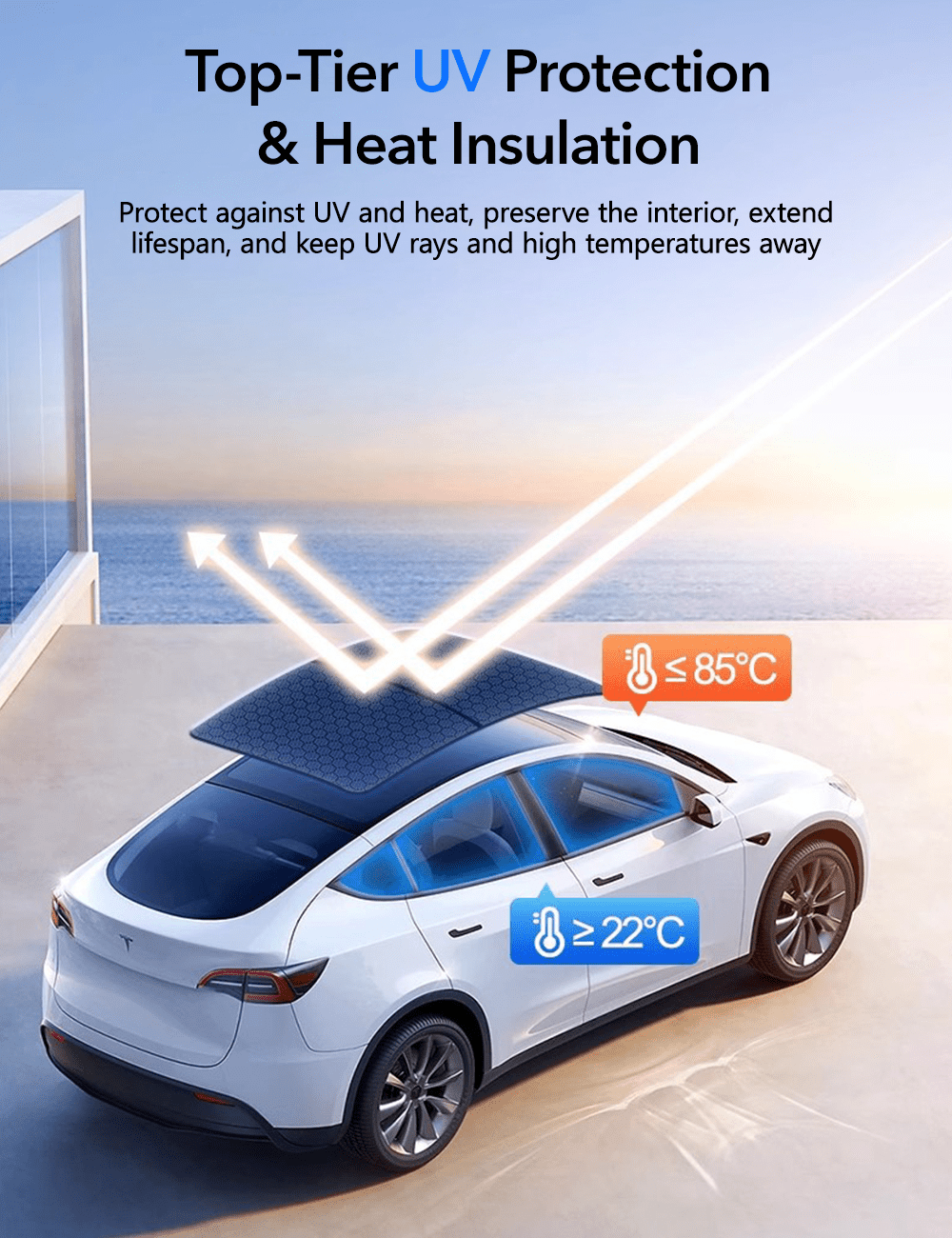 Glass Roof Sunshade for Tesla Model Y | Miroken