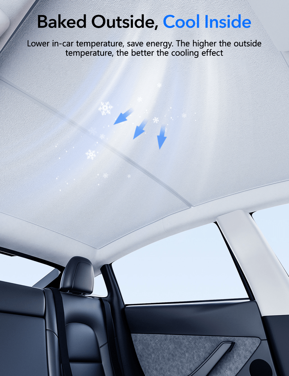 Glass Roof Sunshade for Tesla Model Y | Miroken