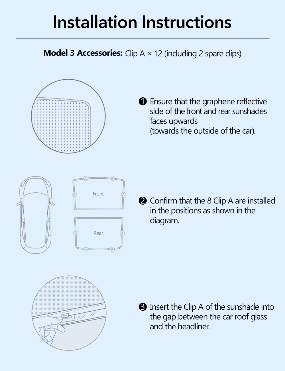 Glass Roof Sunshade for Tesla Model Y | Miroken