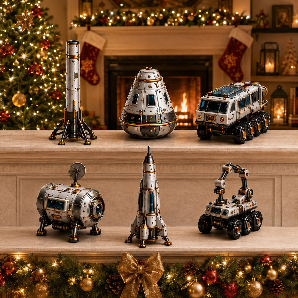 Space Exploration Advent Calendar 2026 - 24 Miniature Rockets and Rovers