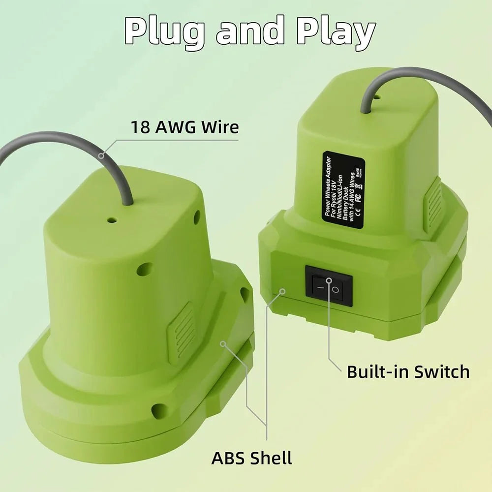 Ryobi 18V Battery Adapter with DC Power Cable for Starlink Mini