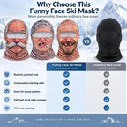 ❤️Old Man Ski Winter Face Mask 3D Funny Realistic Face Balaclava Party Gear