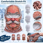 ❤️Old Man Ski Winter Face Mask 3D Funny Realistic Face Balaclava Party Gear