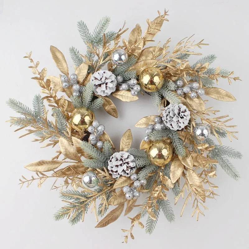 Golden Christmas Plastic Wire Garland Rattan Decorations