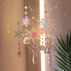 Snow Flake Crystal Sun Catcher - Set of 4 – Add Colorful Enchantment to Your Christmas Decor