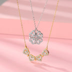 Four-leaf clover necklace for women