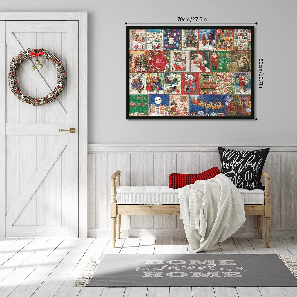 Festive Fireplace Jigsaw Puzzle Christmas Countdown Calendar - Christmas Gift