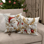 Set von 4 Weihnachts-velours Kissenbezügen mit einzigartigen festlichen Designs