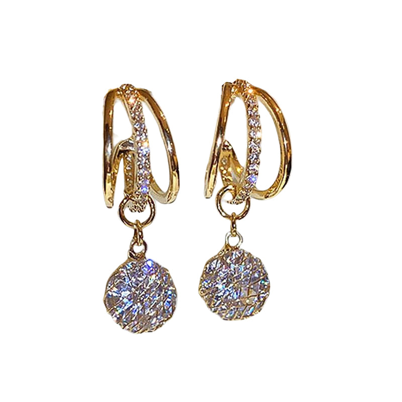 Fashion Diamond Crown Earrings