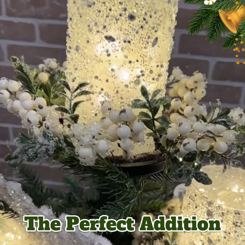 Christmas Tree Topper Shelf | Triple-Layer Ornament & Candle Display Stand | 36-Inch Iron