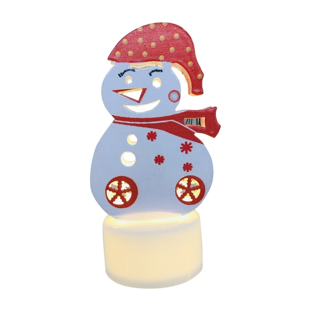 Electronic LED Christmas Candle Lamps - Set of 10 – Adorable Santa, Snowman & Tree Night Lights for Festive Home, Party, & Garden Décor