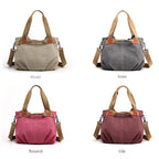 Sailcloth shoulder bag with large capacity