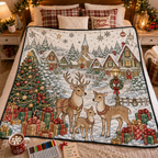 DIY Christmas Drawing Blanket with 24-Color Paint Markers – Customizable Plush Coloring Blanket