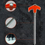 Luminous Carbon Steel Hexagonal Spiral Fluorescent Nail