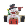Wooden Painted Christmas Countdown Calendar – Festive Christmas Home Decor & New Year Countdown Gift