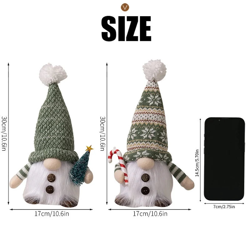 LED Christmas Gnome | Knitted Design with Night Light | Glowing Christmas Decoration | Warm & Cozy