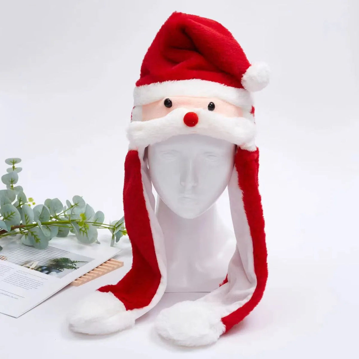 BunnyBounce Plush Hat with Moving Ears for Kids & Adults