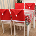 Christmas chair cover MerrySeat | Santa, Snowman & Reindeer Design | Fabric chair cover | Reusable decoration for Christmas