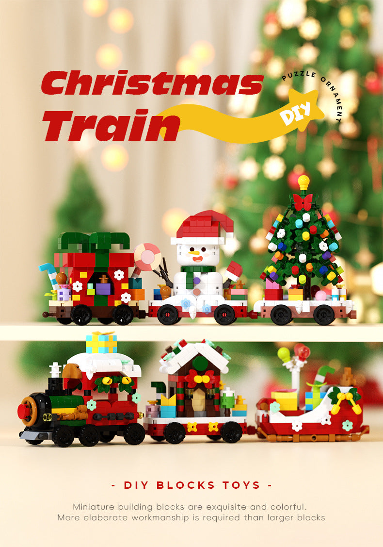 Christmas Tree Snowman Assembly Building Blocks