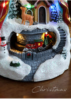 Resin Glowing Rotating Christmas Music Box