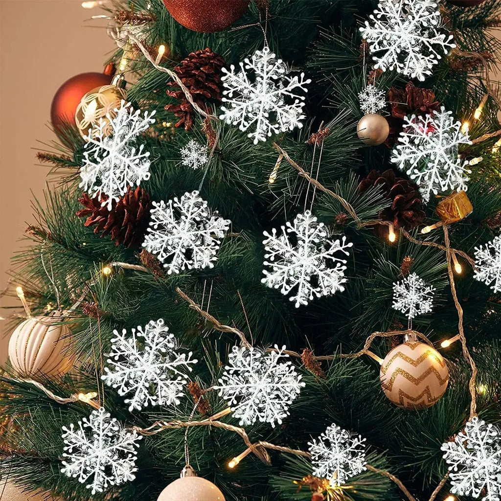 GlimmerGarlands | Glitter Snowflake Decorations