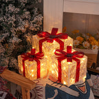 Set of 3 LED Christmas Gift Box Decorations