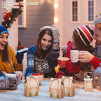 Kerst Peperkoek Huis Geschenkdozen – Set van 12 of 50 Kraftpapier Dozen voor Feestelijke Cadeaus