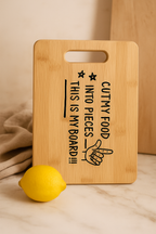 Gravieretes Bamboo Cutting Board – Humorous Kitchen Decoration and Gift