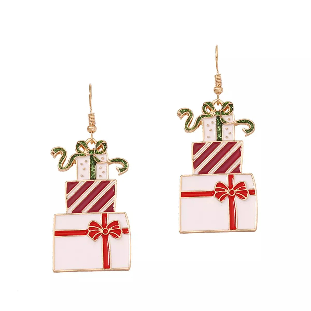 Christmas Gift Box Dangle Earrings