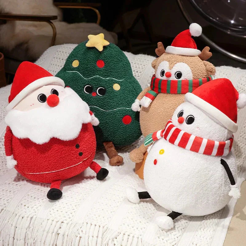 Chubby Christmas Tree Reindeer Santa Snowman Plushies