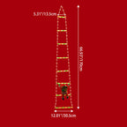 Modern Art Deco PVC Cotton Ladder Shape Santa Claus Christmas Decoration LED String Light For Outdoor
