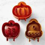 3-piece set dough pocket formers for autumn pastries